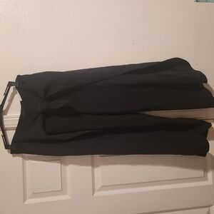Express Chic Black Open Wide-Leg Pants